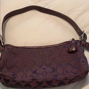 Coach signature top handle bag